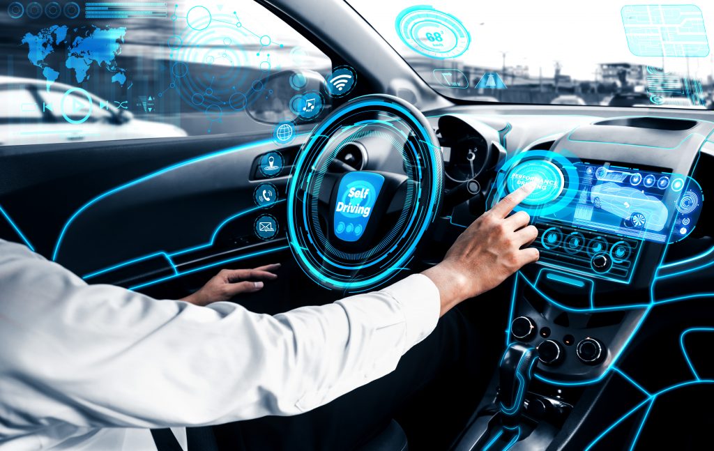 High-tech car of the future